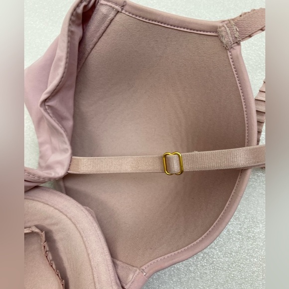 THIRDLOVE Pink Cream Tan Brown Lace Bra size 32 D 1/2 - Picture 4 of 9